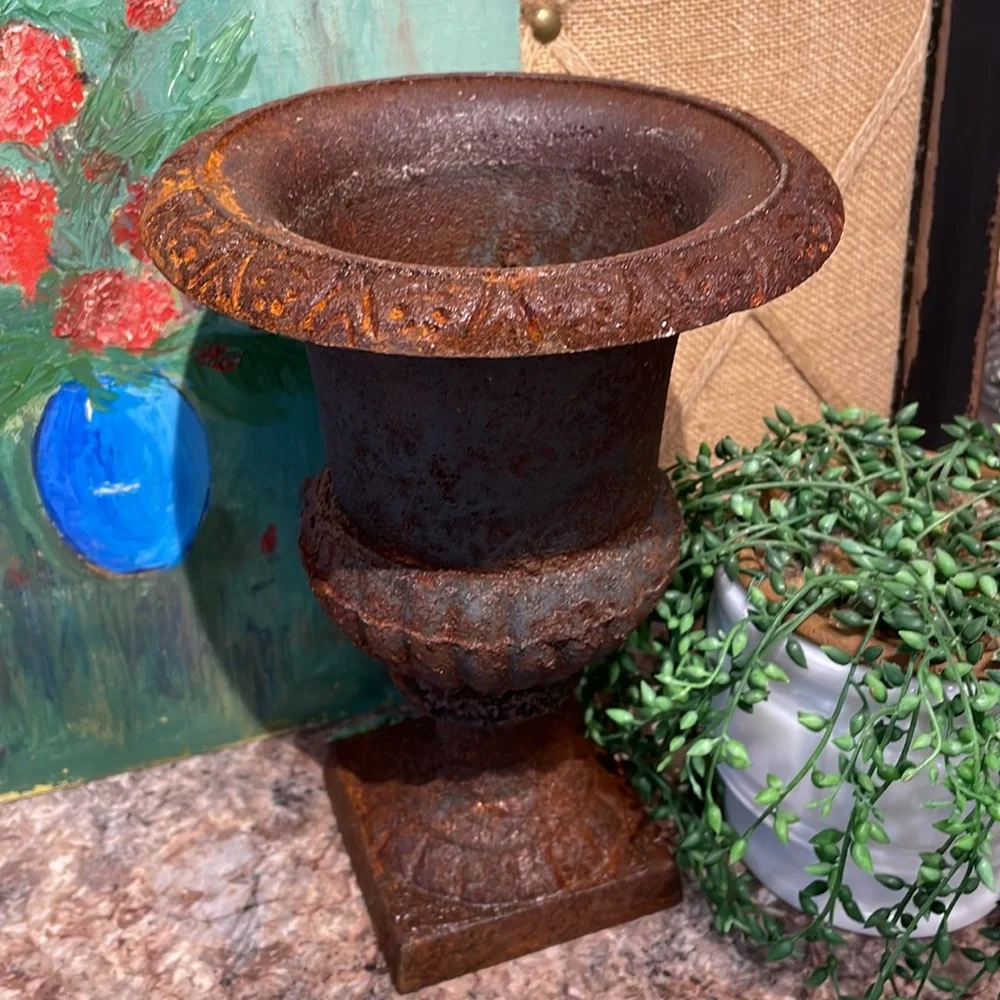 Vintage cast iron planter